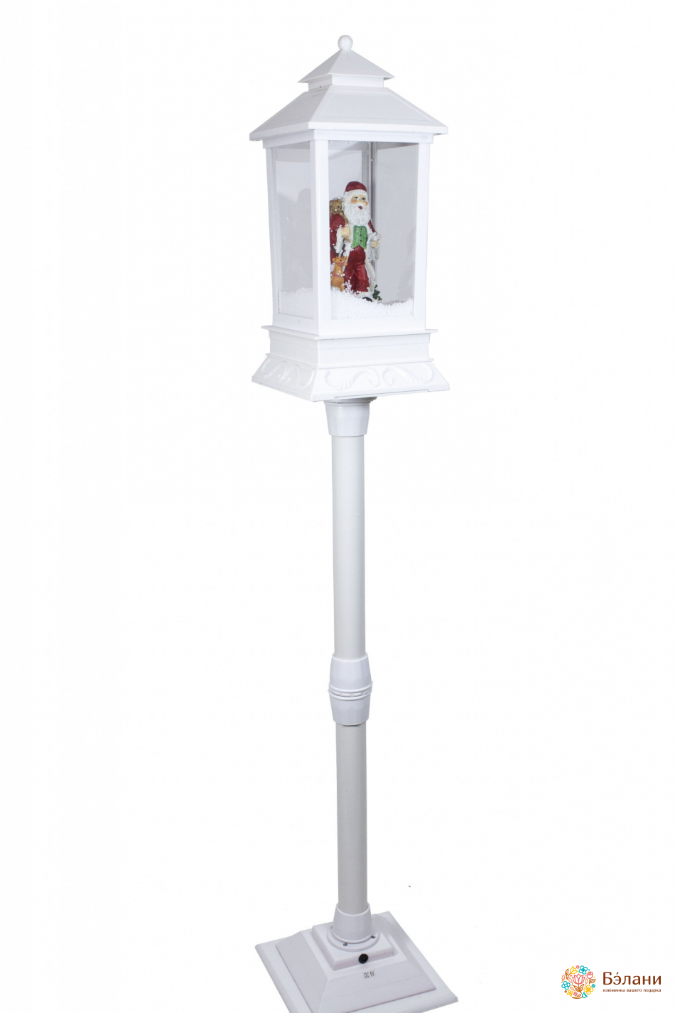 Фонарь на ножке с искусственным снегом М
