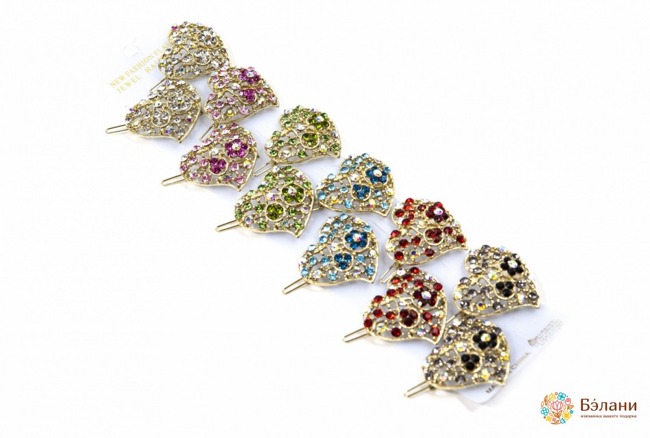 Шпилька на чубчик "Серце" золото