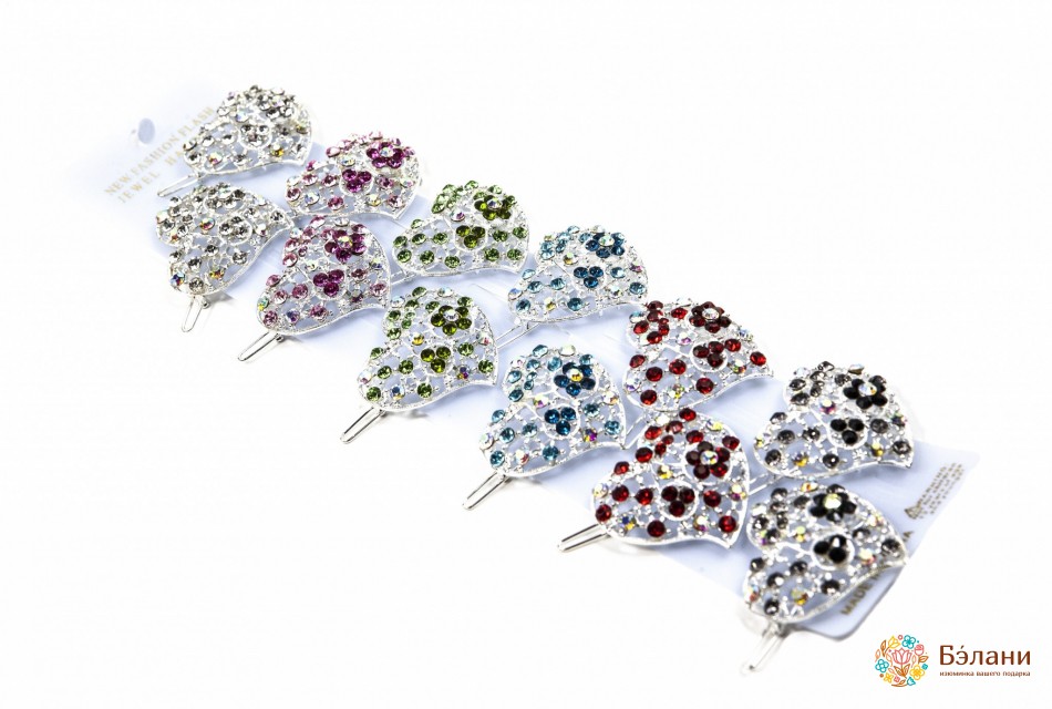 Шпилька на чубчик "Серце" срібло