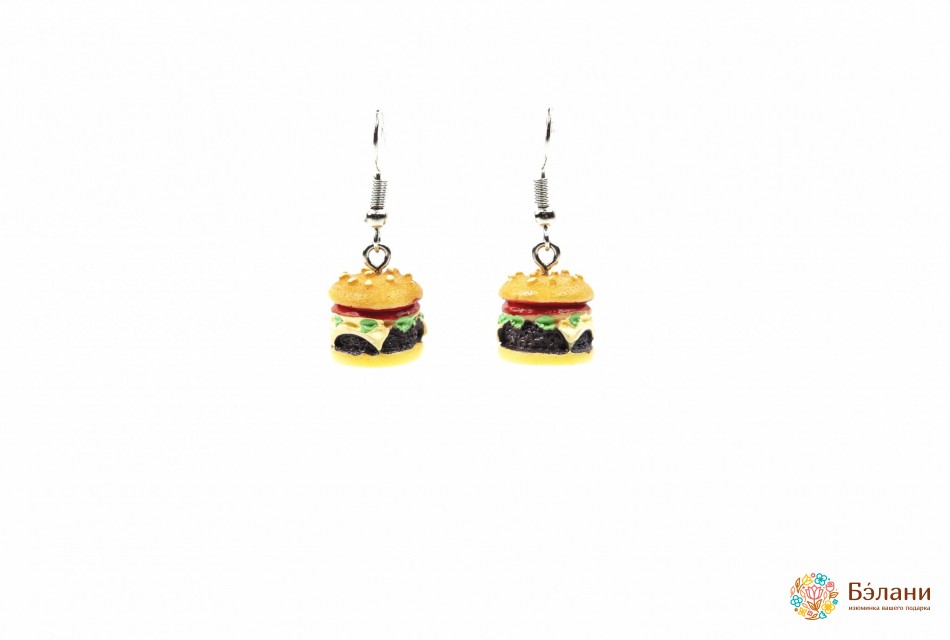 Сережки Fastfood "Hamburger"