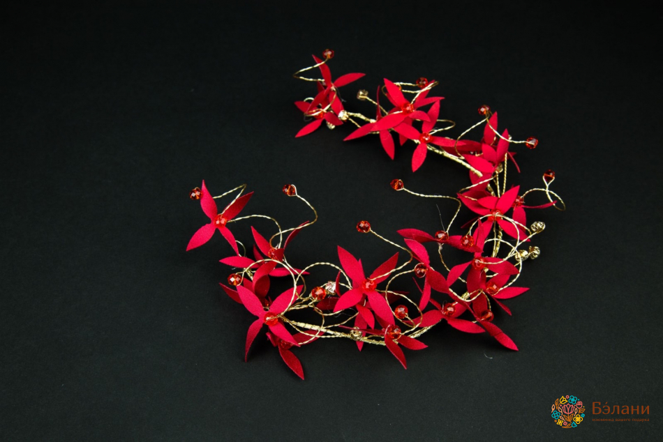 Діадема "Едельвейс червоний"