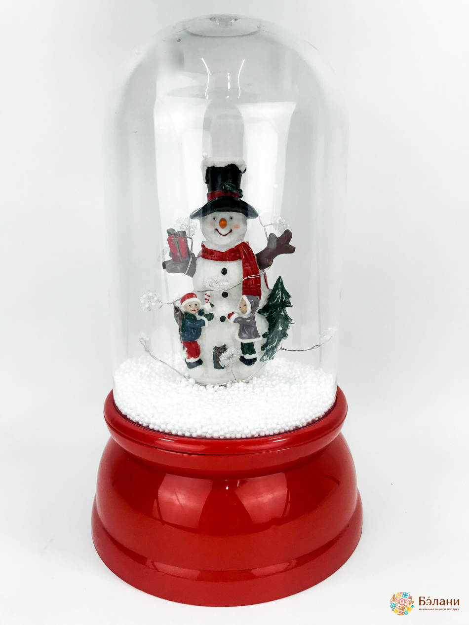 Колба со снегом "Снеговик"