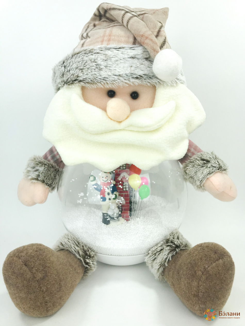 Декор плюшевый "Дед мороз"