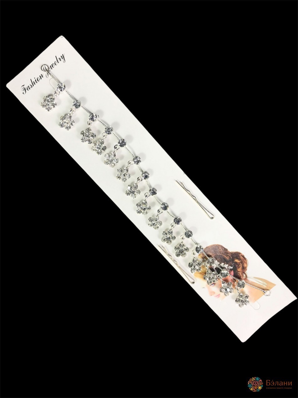 Тика с цветами из страз