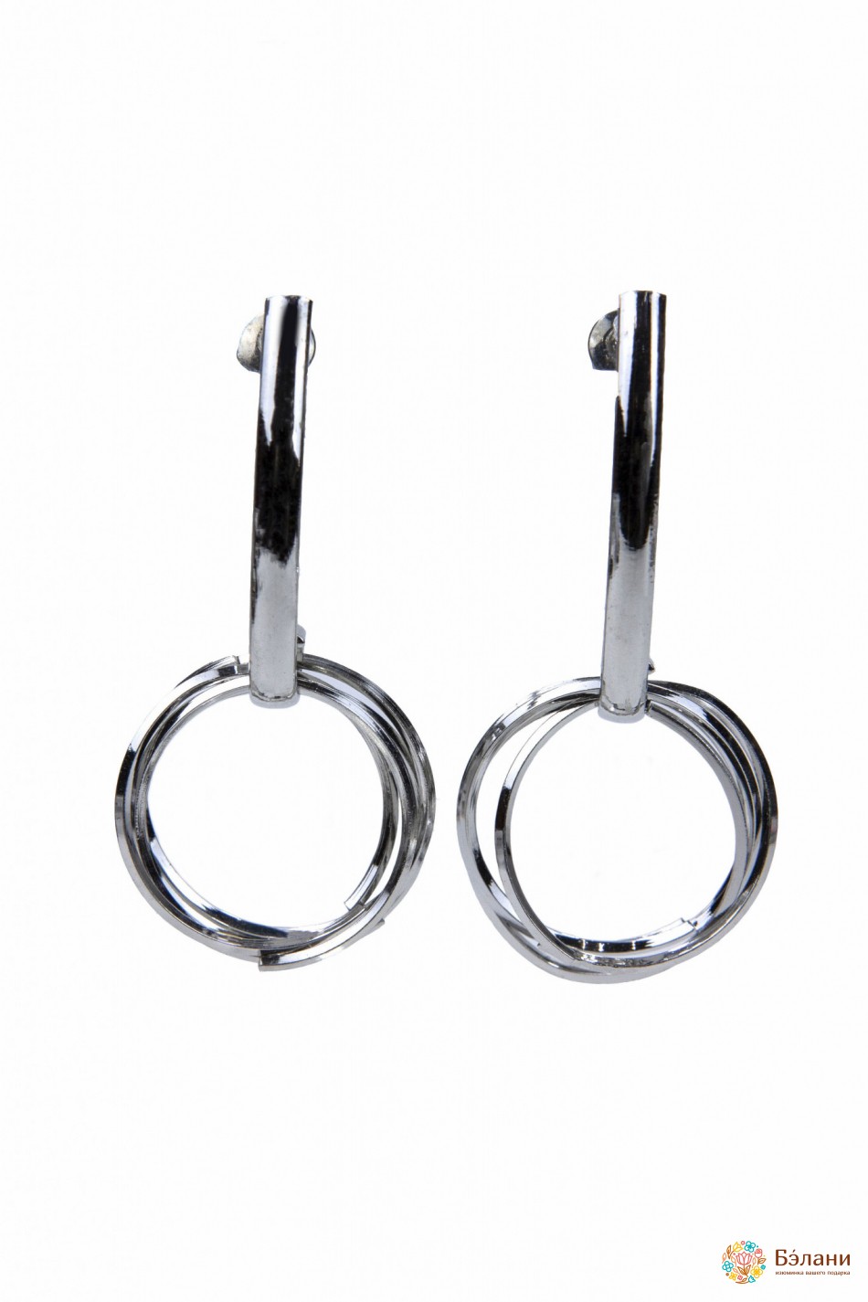 Сережки "Silver collection" з кільцями