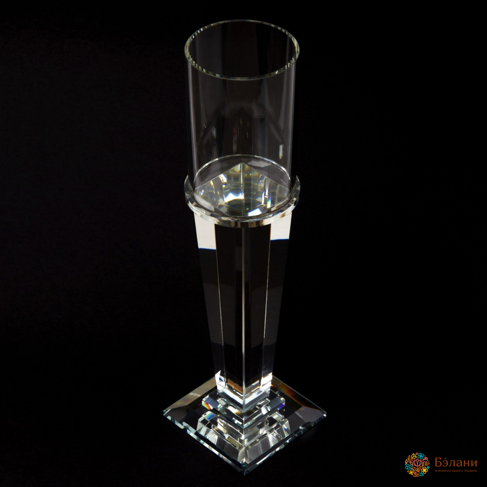 Подсвечник стеклянный "Heel" S