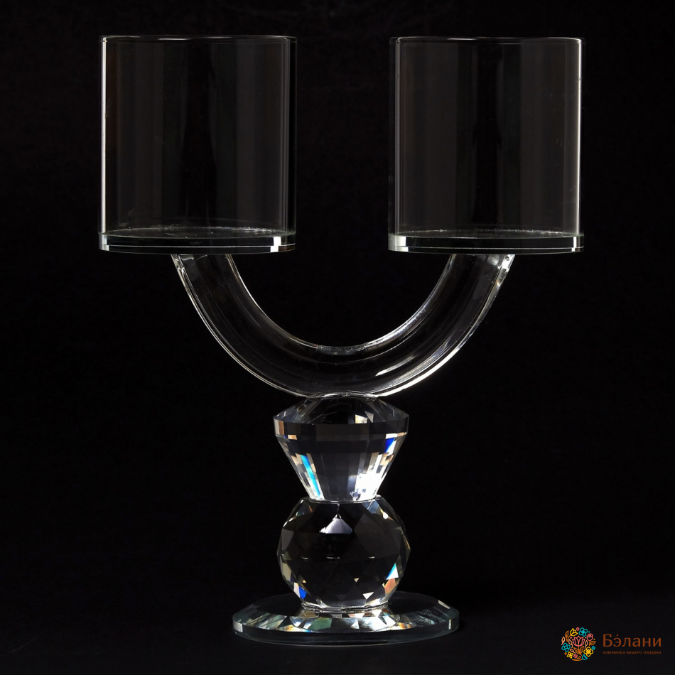 Свічник скляний "Dual" L