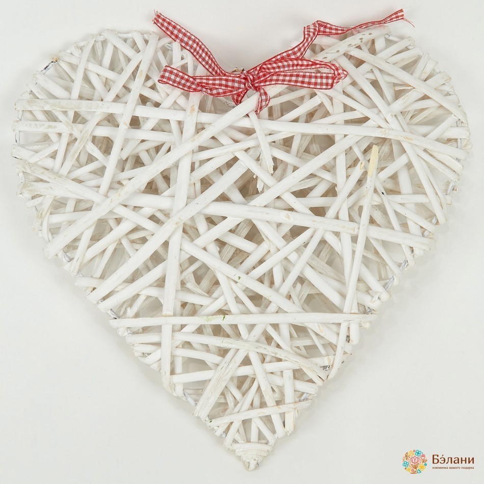 Серце з лози "Клітинка" L