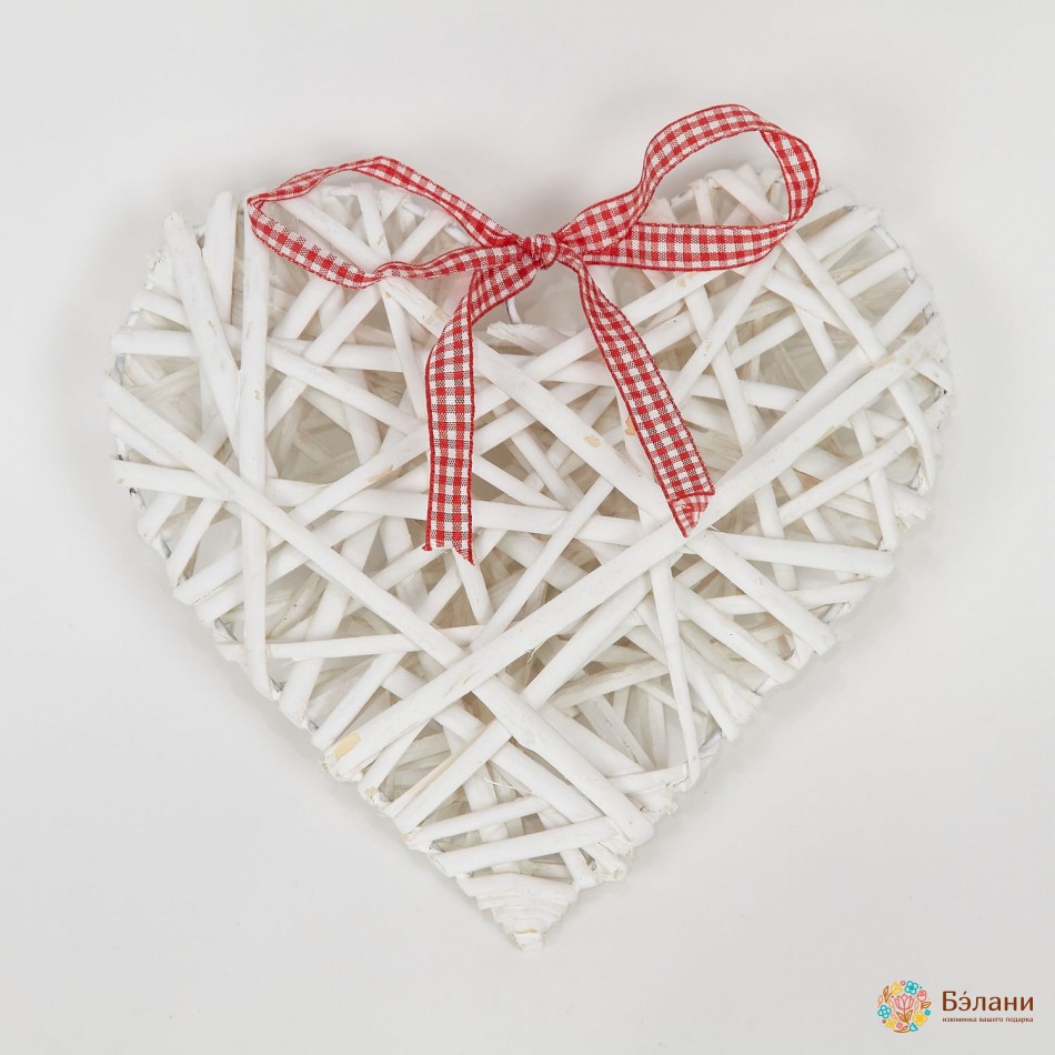 Сердце из лозы "Клеточка" S