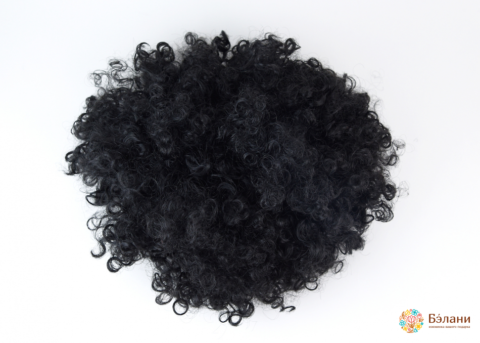 Парик кучерявый чёрный