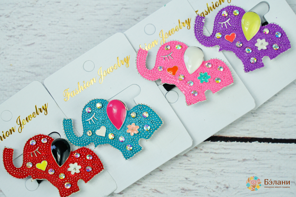 Резинка "Слоненок со стразами"