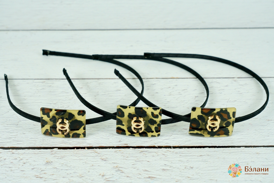 Обруч "Chanel leopard"