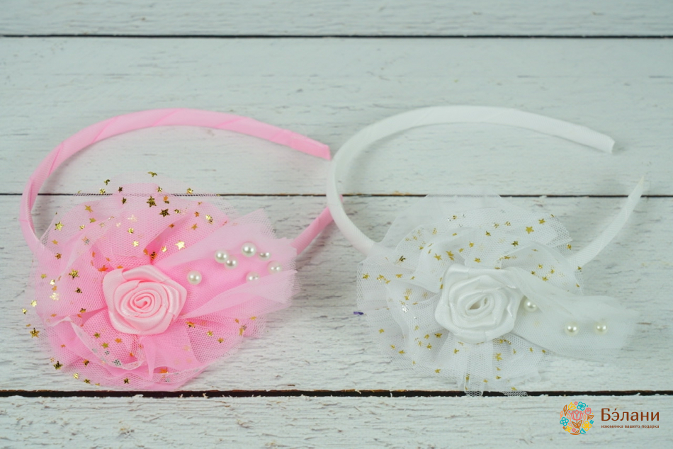 Обруч "Rose with pearls"