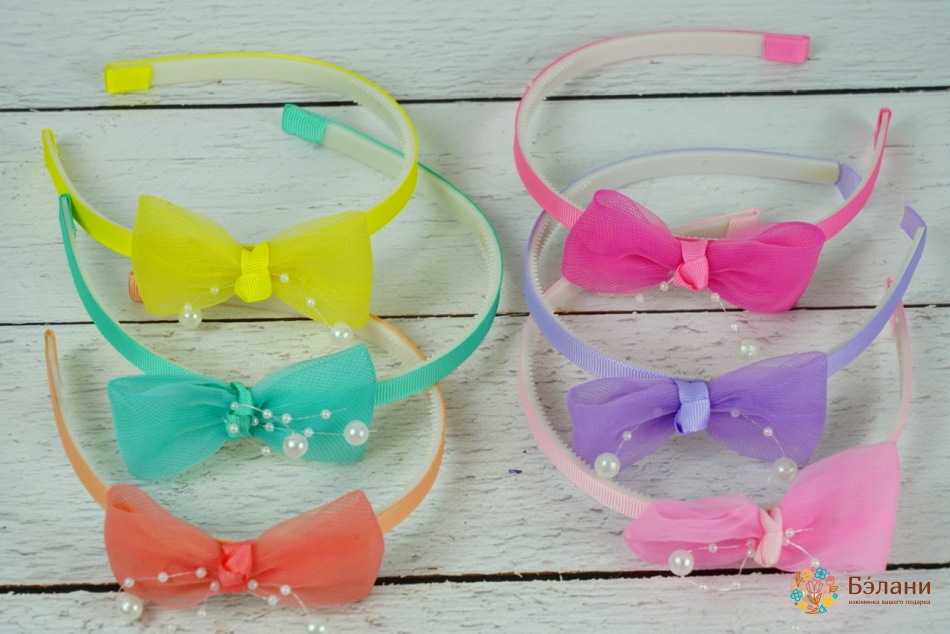 Обруч "Сute bow" цветной