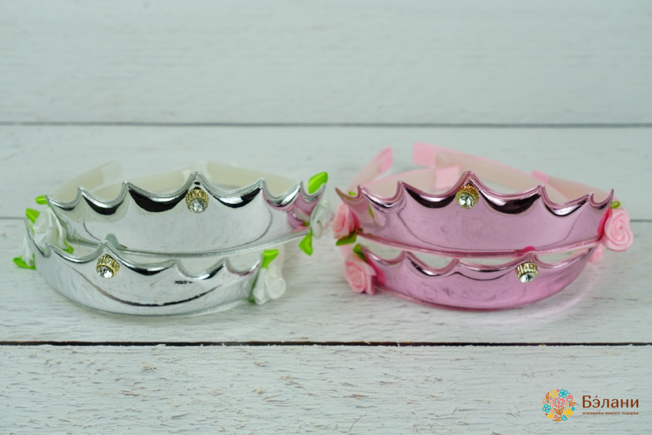 Обруч "Crown with diamond" глянец