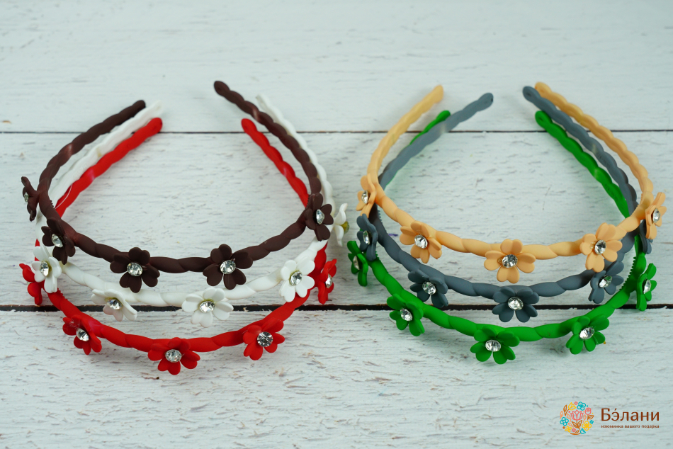 Обруч "Cornflower" со стразами