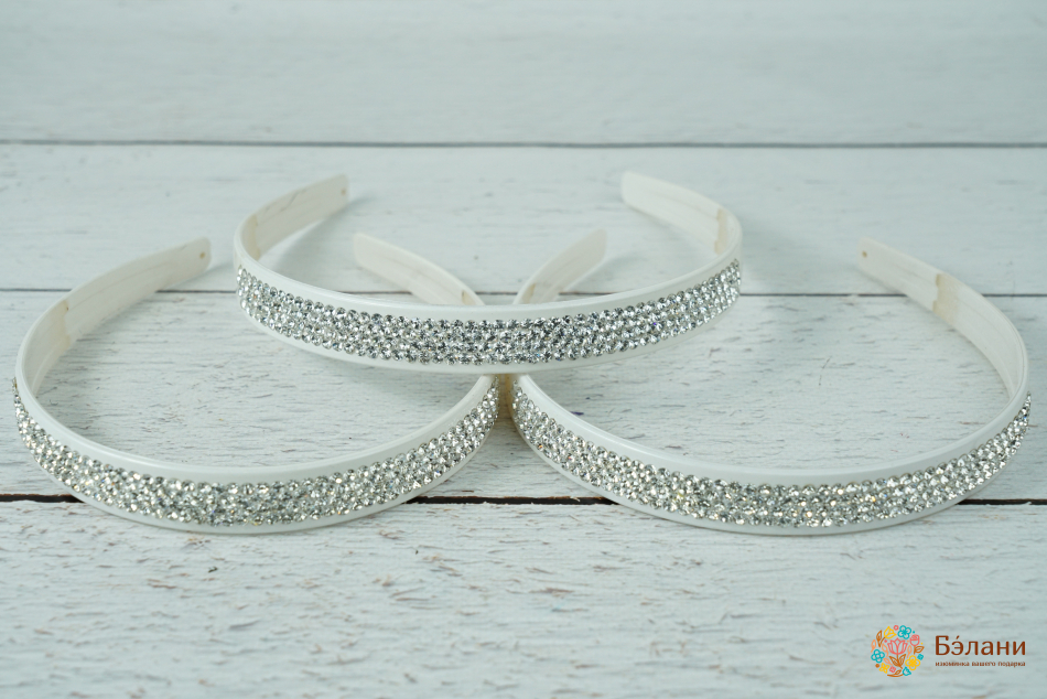 Обруч "Diamond way" белый
