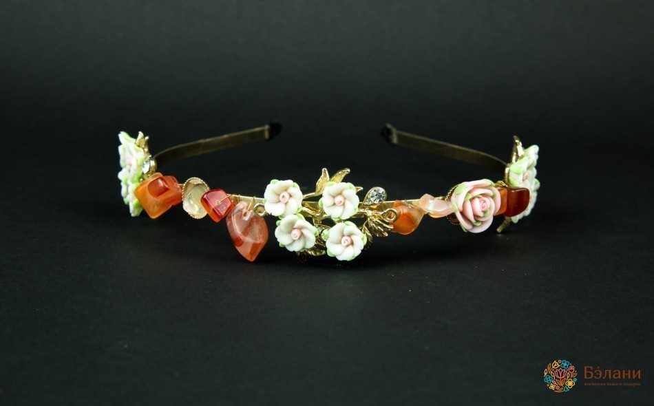 Обруч "Roses&cornelian"