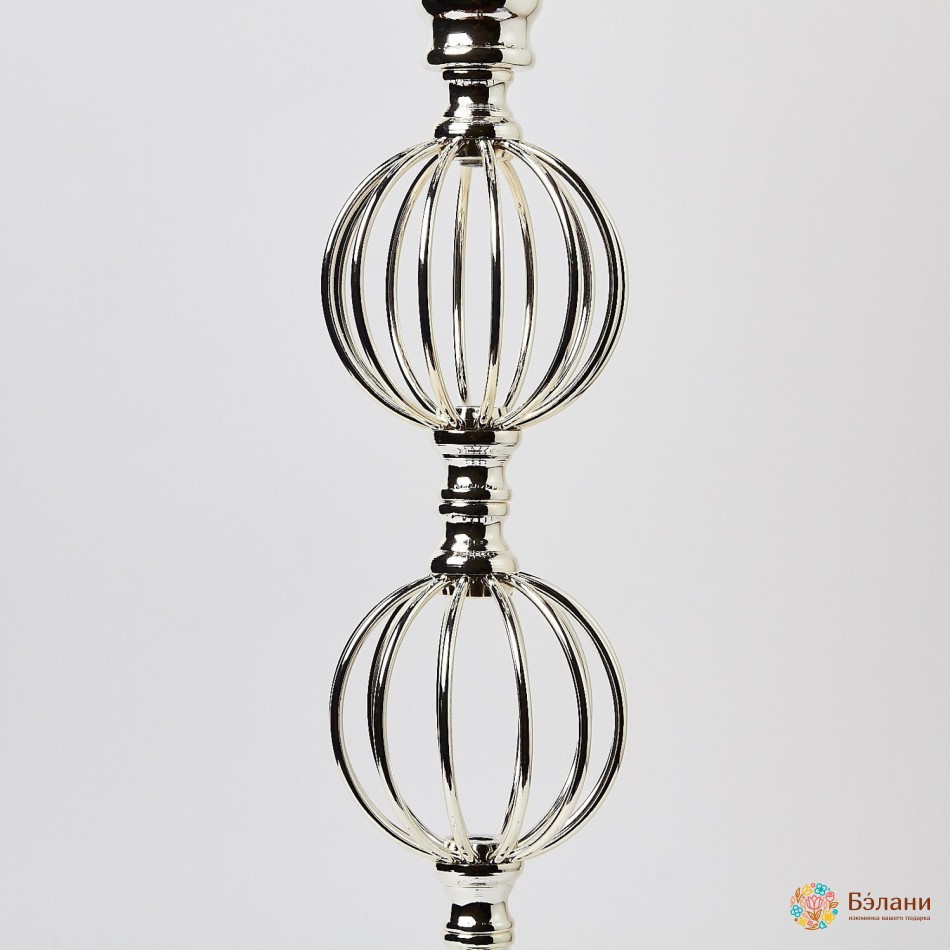 Свічник металевий з колбою "Stripped №1" L | 3