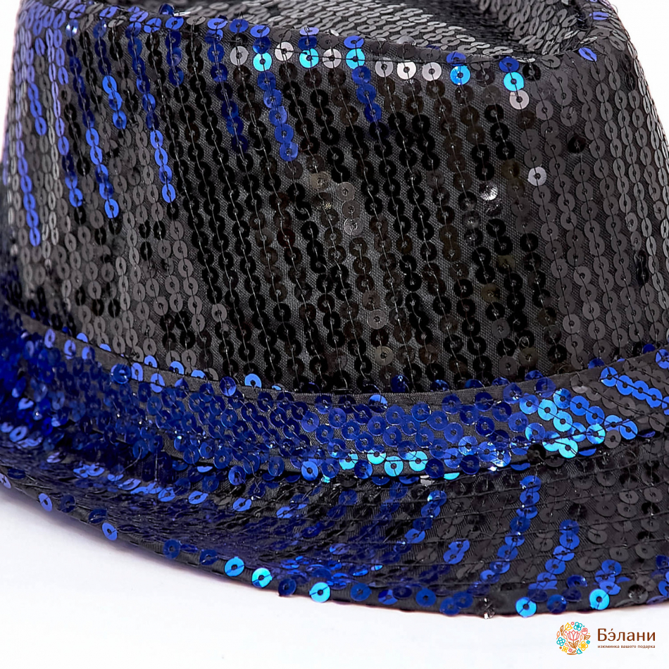 Шляпа "Диско" черно-синяя | 2