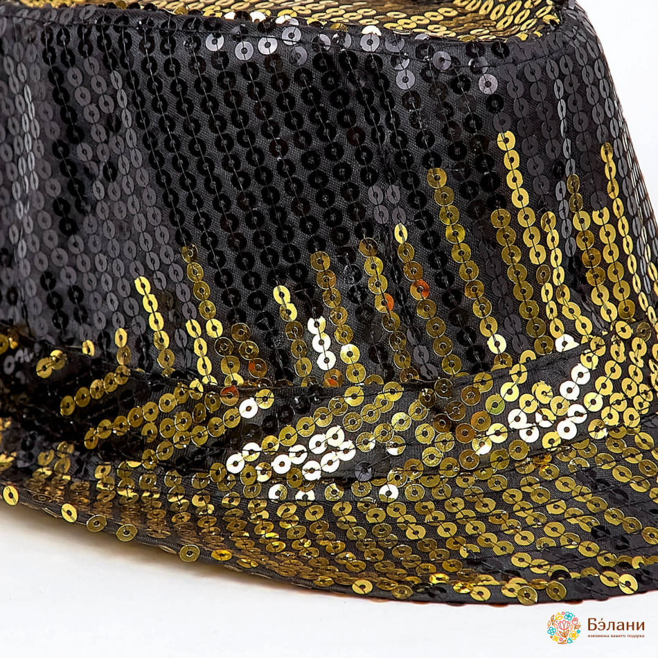 Шляпа "Диско" золотисто-черная | 2