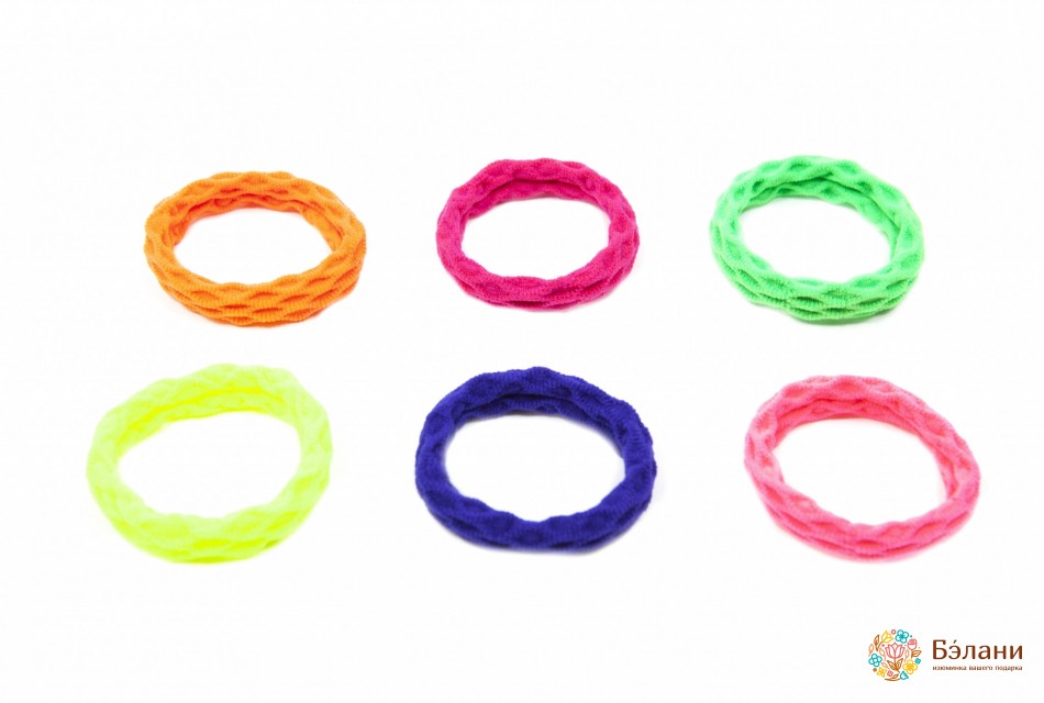 Гумка безшовна рифлена яскрава | 2