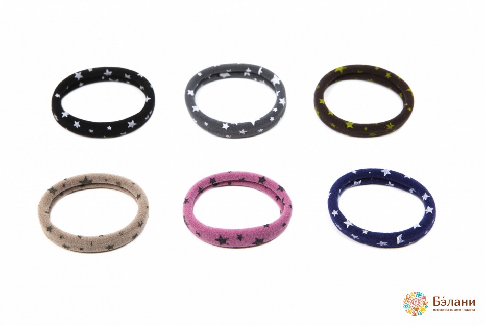 Гумка безшовна темна із зірочками L | 2