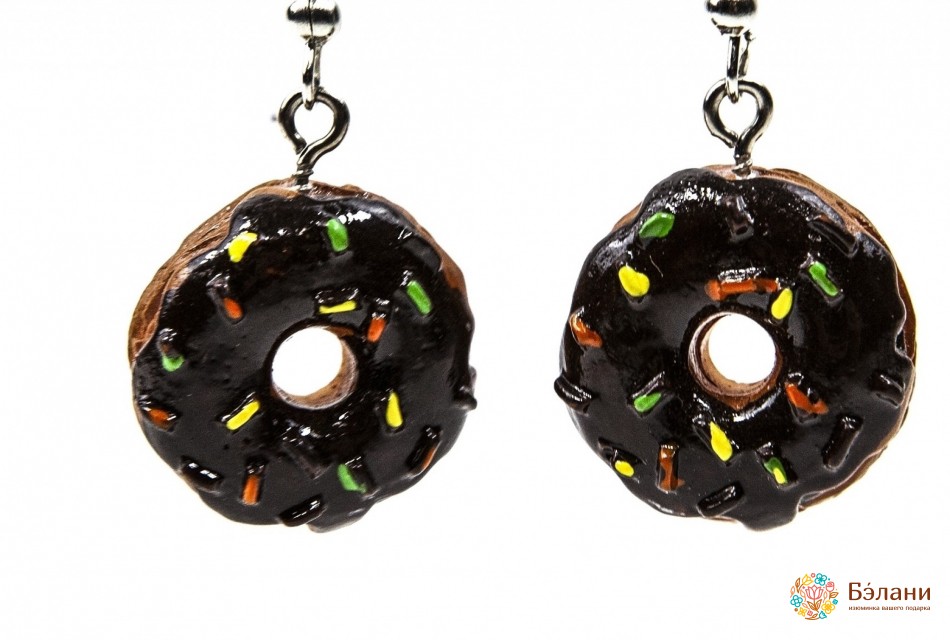 Сережки Fastfood "Chocolate donut" | 2