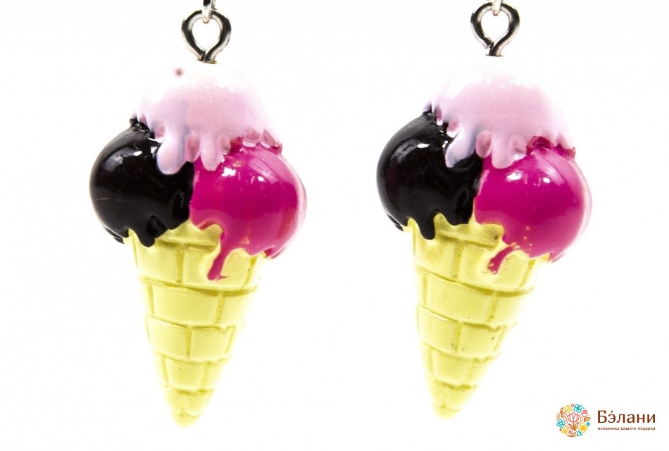 Сережки Fastfood "Ice cream cone" | 2