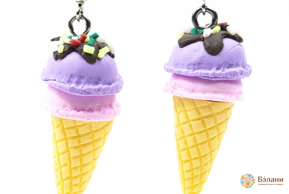 Сережки Fastfood "Currant ice cream" | 2