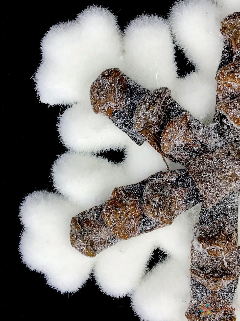 Ялинкова іграшка "Сніжинка з шишками" | 3