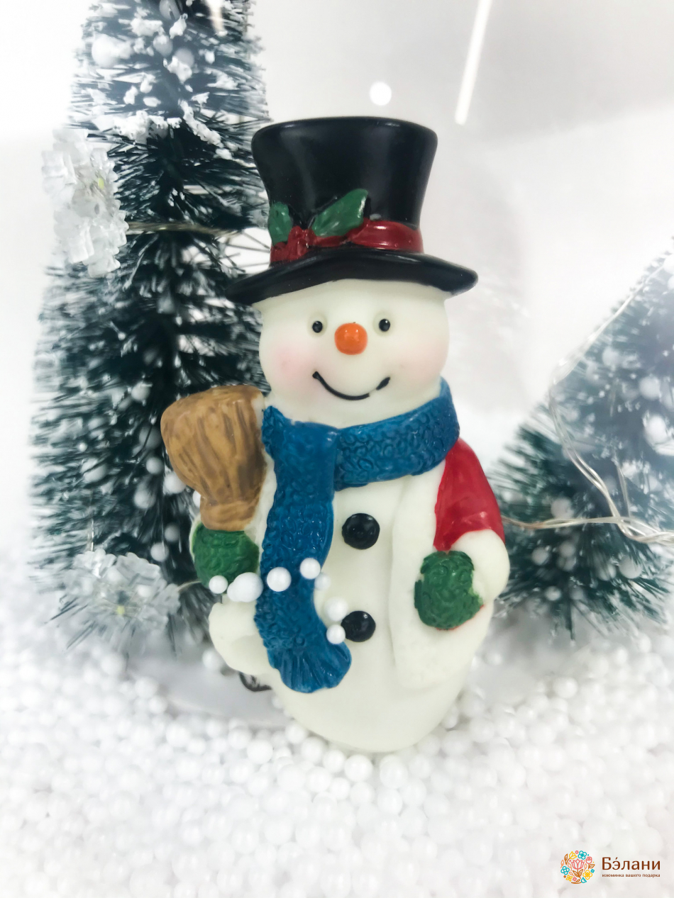 Декор "Шар" светящийся с искусственным снегом | 2