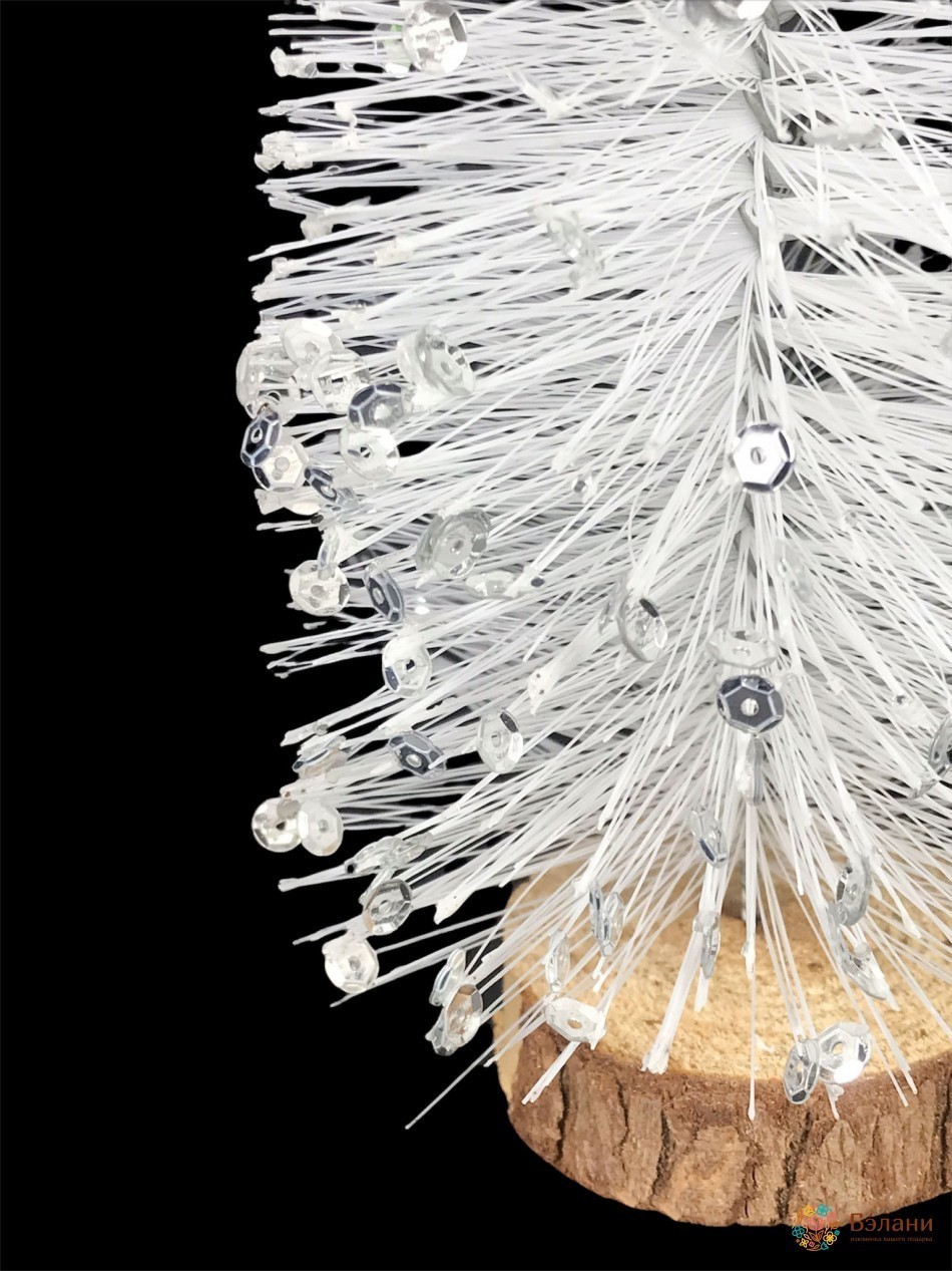 Декор "Ялинка з паєткоами" біла | 2