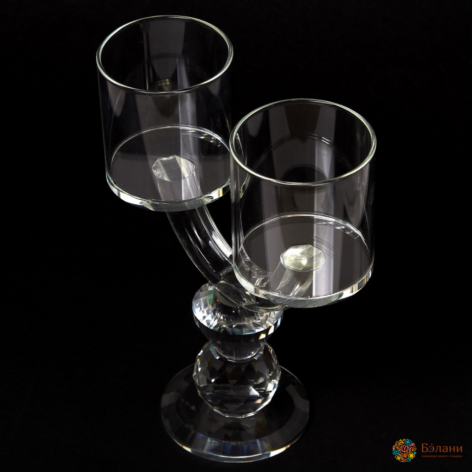 Свічник скляний "Dual" L | 3