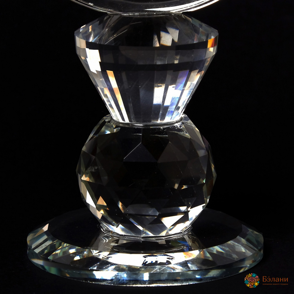 Свічник скляний "Dual" L | 2