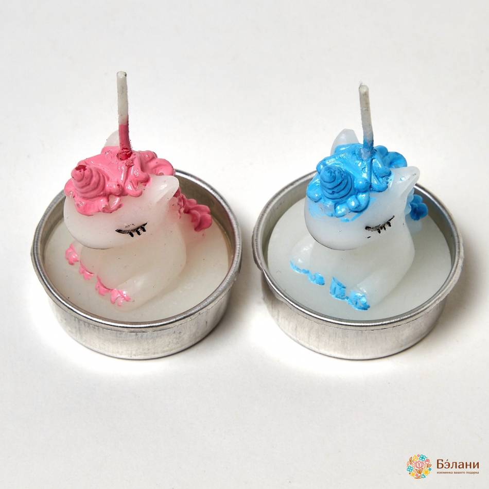 Свічки "Little Unicorn №1" рожеві | 2