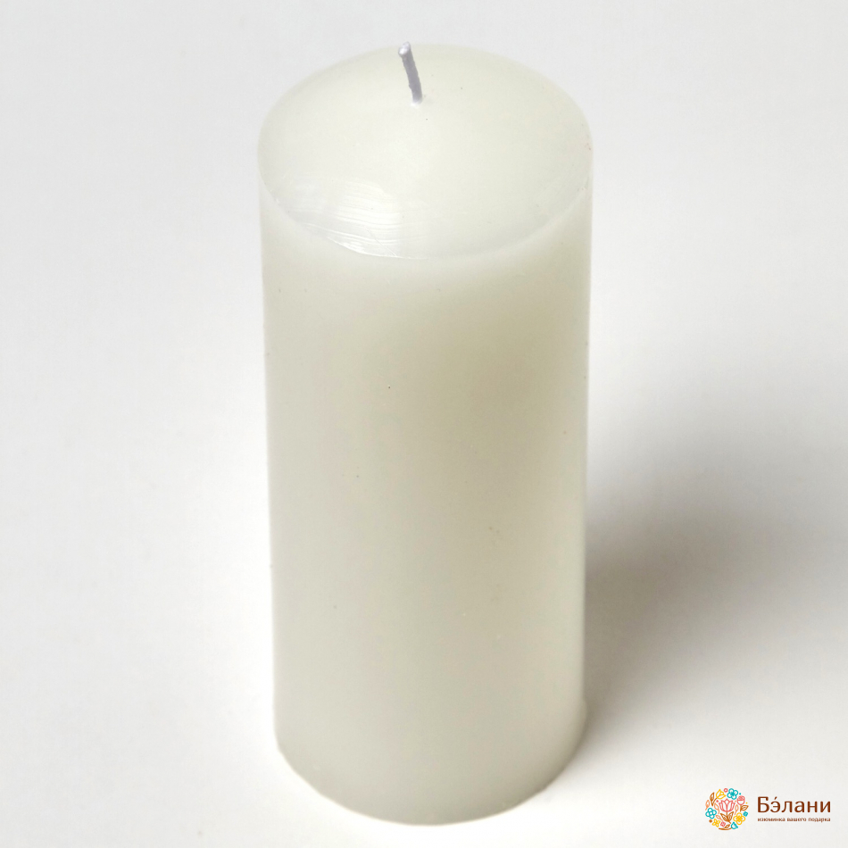 Cвеча парафиновая "Широкий Столбик" белая L 6шт. | 4