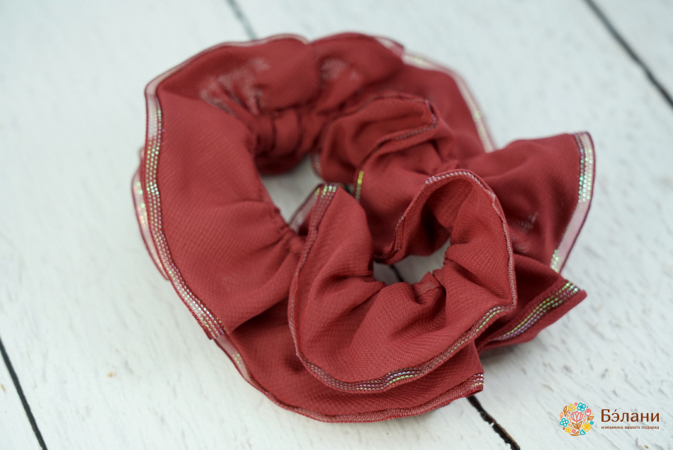 Резинка шифоновая с  кантом с люрексом | 2