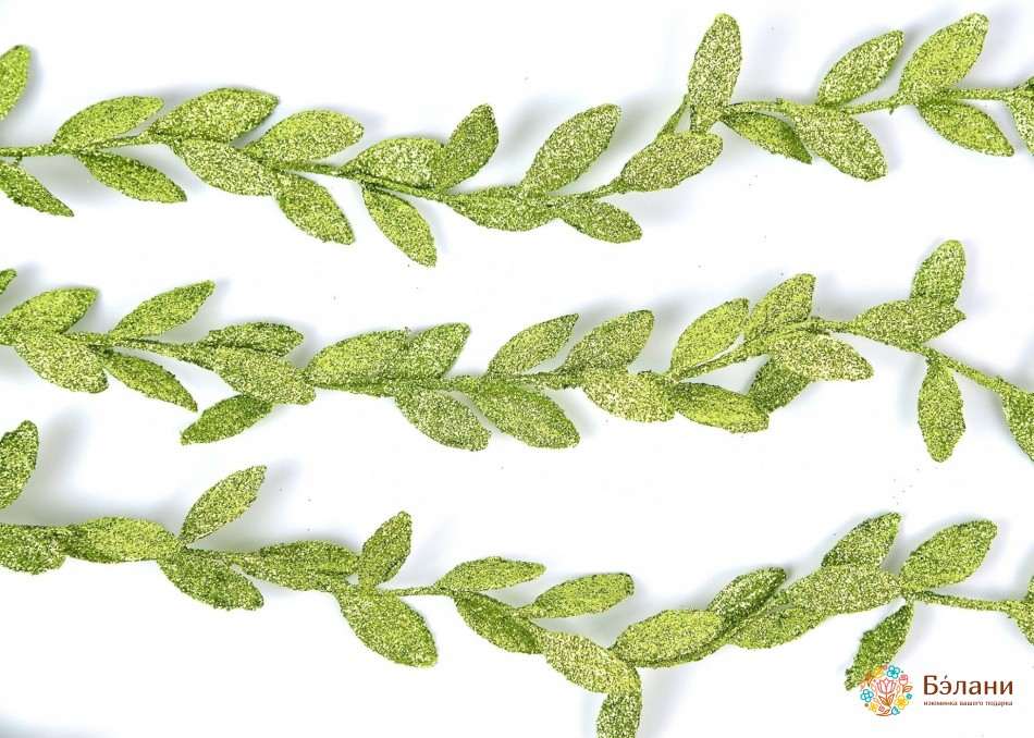 Новорічний декор "Гілка" зелена | 2